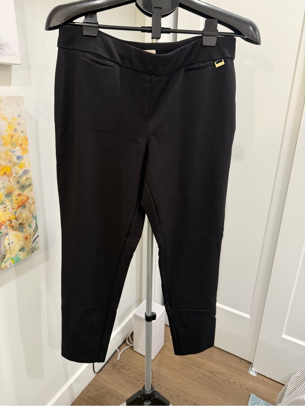Anne Klein Black Ponte Ankle Pants